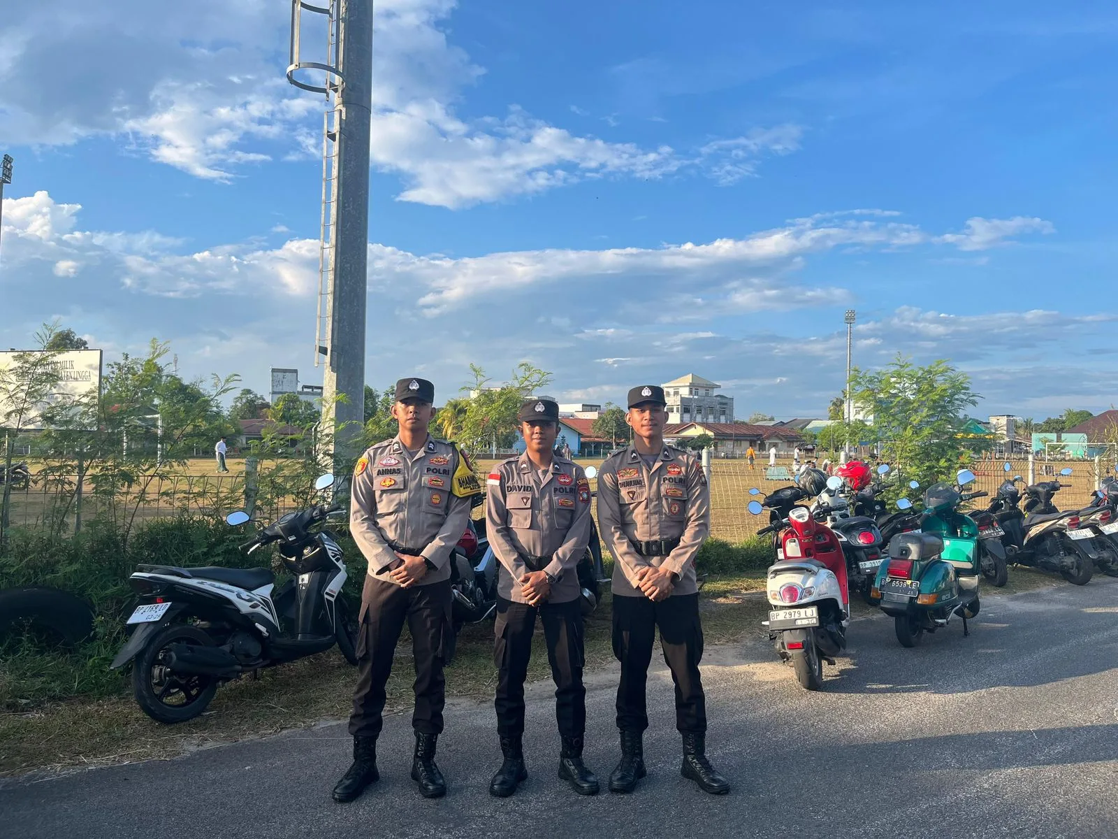 Pengamanan Humanis, Polres Lingga Jaga Kekhusyukan Ibadah Idul Fitri Muhammadiyah