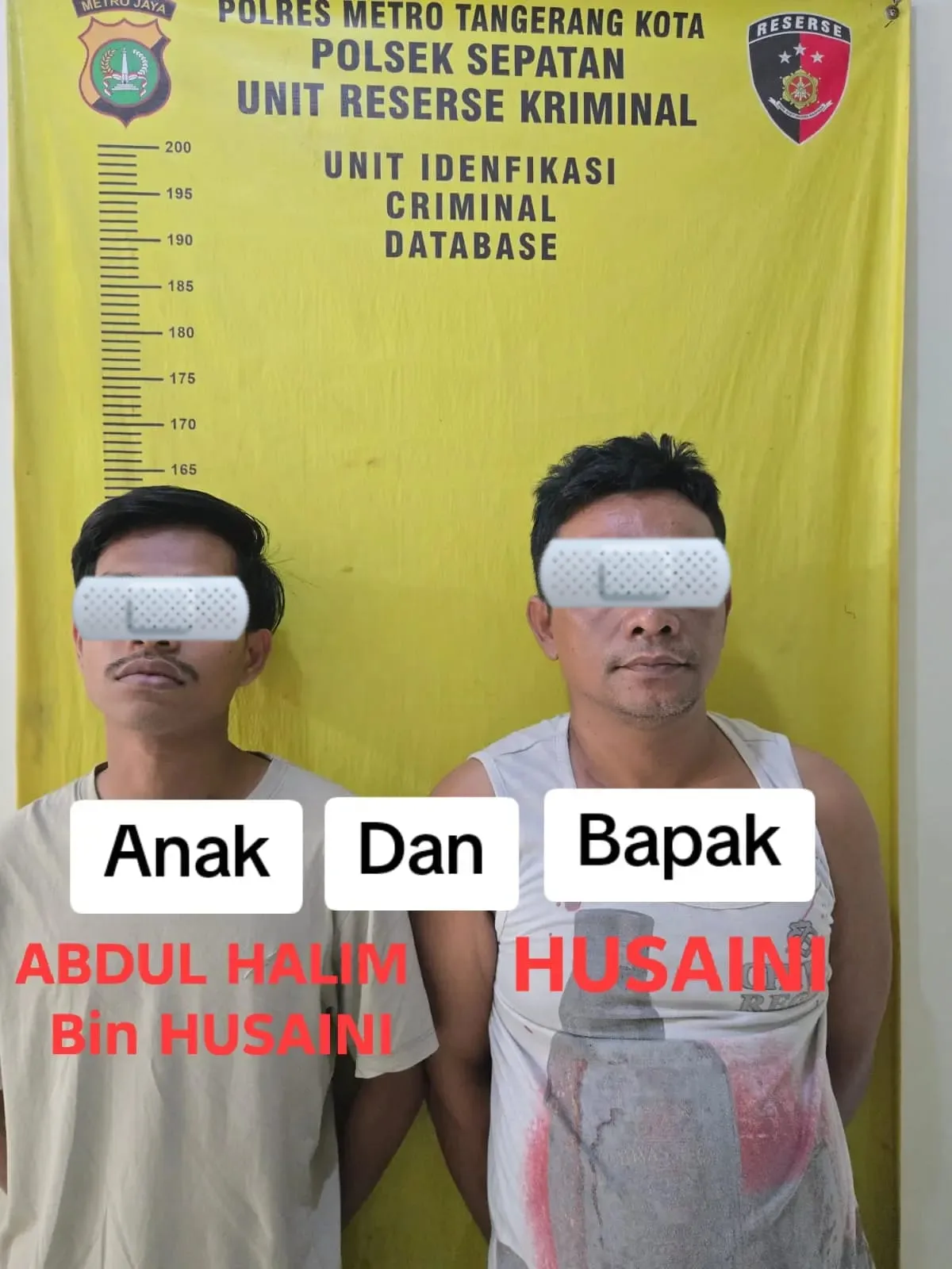 Edarkan Obat Keras Jenis Tramadol Exiner, Bapak dan Anak Diringkus Polsek Sepatan