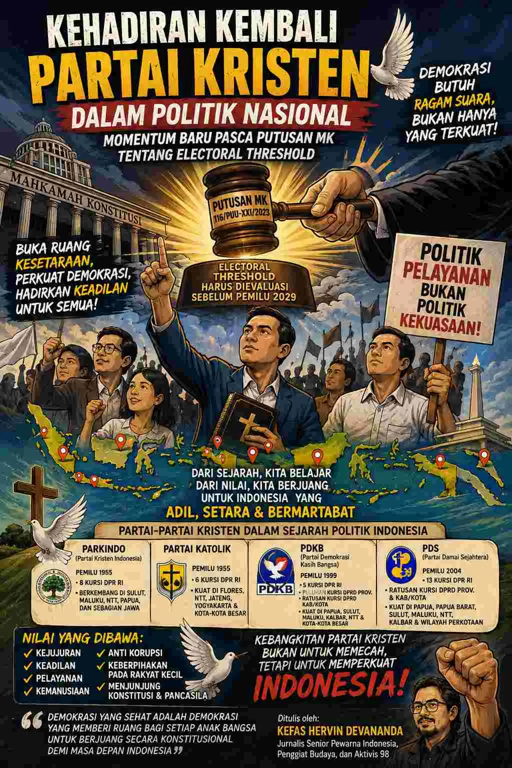 Kehadiran Kembali Partai Kristen di Tengah Perubahan Politik Indonesia: Momentum Baru Pasca Putusan MK tentang Electoral Threshold