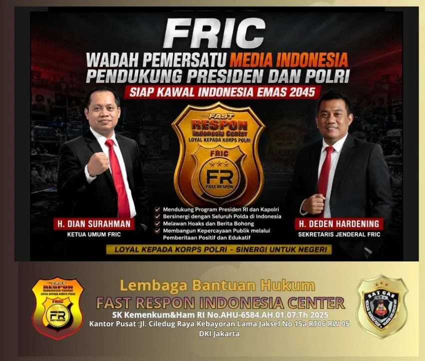 DPP FRIC Resmi Bentuk dan Tetapkan Kepengurusan LBH FRIC Untuk Mewujudkan Layanan Pendampingan Hukum yang Profesional dan Berkeadilan