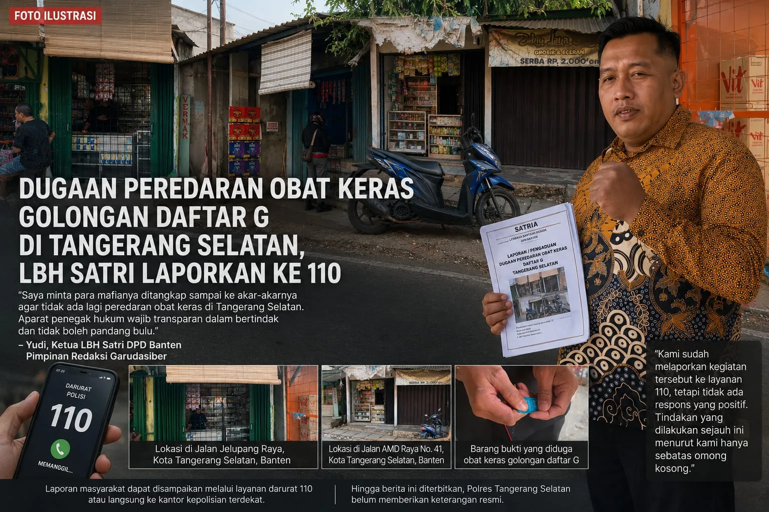 Peredaran Obat Keras Daftar G Di Wilayah Hukum Polres Tangerang Selatan Masih Marak Dan Bebas