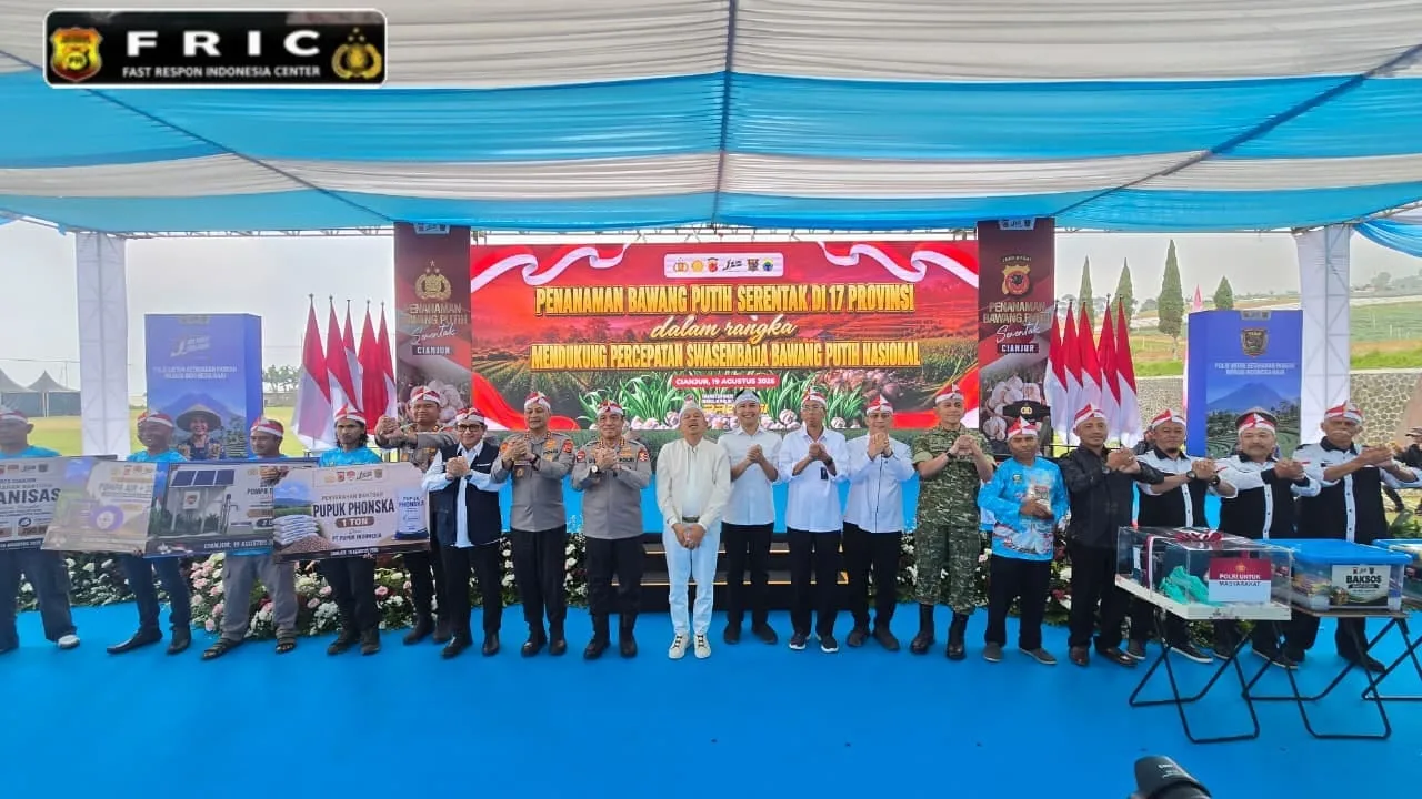 Polri Tanam Serentak Bawang Putih di 14 Daerah di Jabar